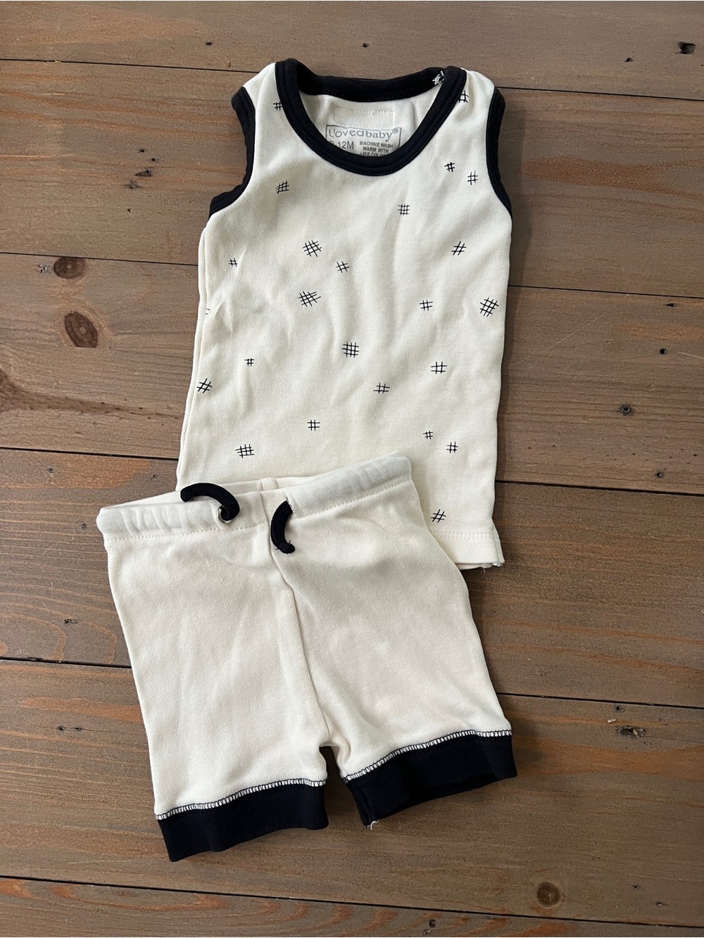 L'ovedbaby 100% Organic Cotton Tank & Shorts Pajama Set - 9-12 Months